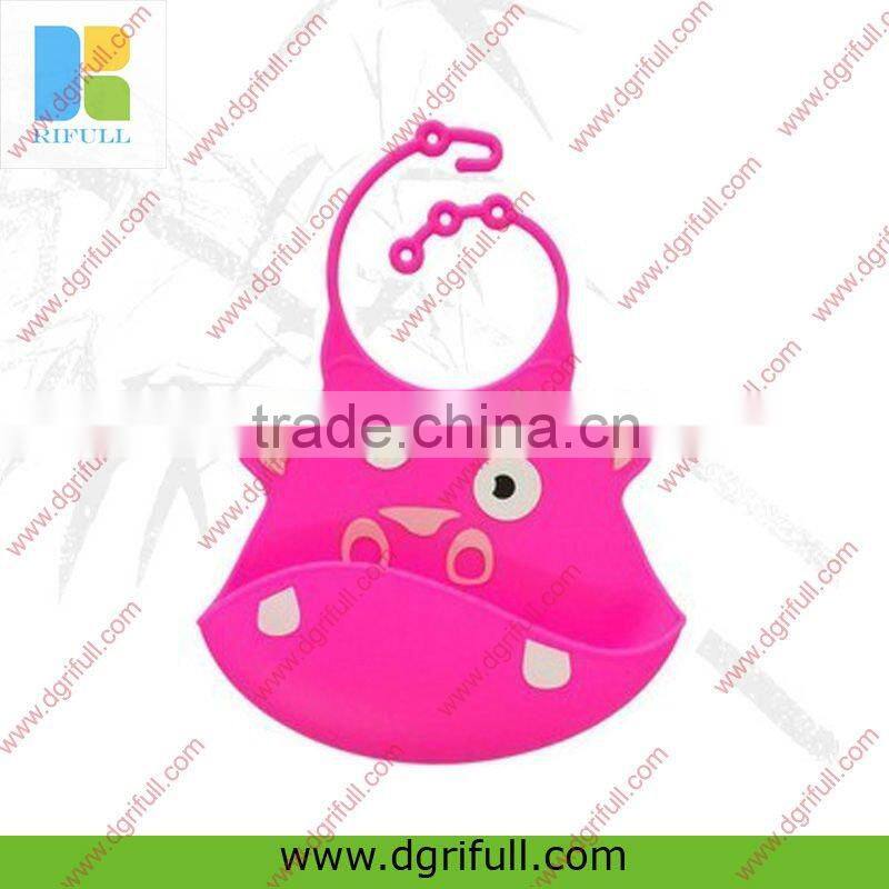 factory direct sale cartoon pattern silicone baby bib