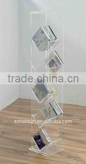 Hot sales vertical household acrylic book shelf