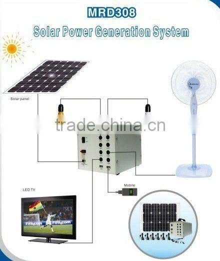 high efficient solar powered system load DC fan and TV