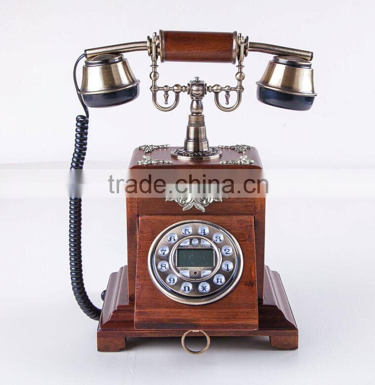 Home Wood Vintage Corded Telephones, Antique Decorative Telephone, China Antique Telephone