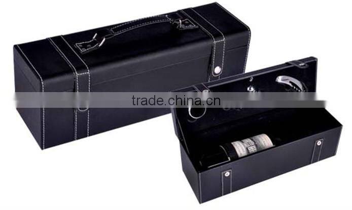 high luxury leather wine bottle box
