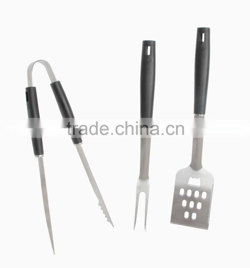 P-BT1057 Outdoor Barbecue 3pcs Stainless Steel BBQ Grill Tool Set with PP Handle bbq set bbq tools set