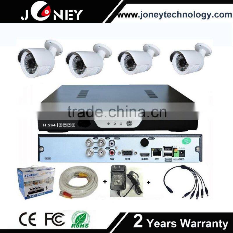 The best price 1.0MP 720P Night Vision Waterproof Camera 4CH AHD CCTV DVR Kit