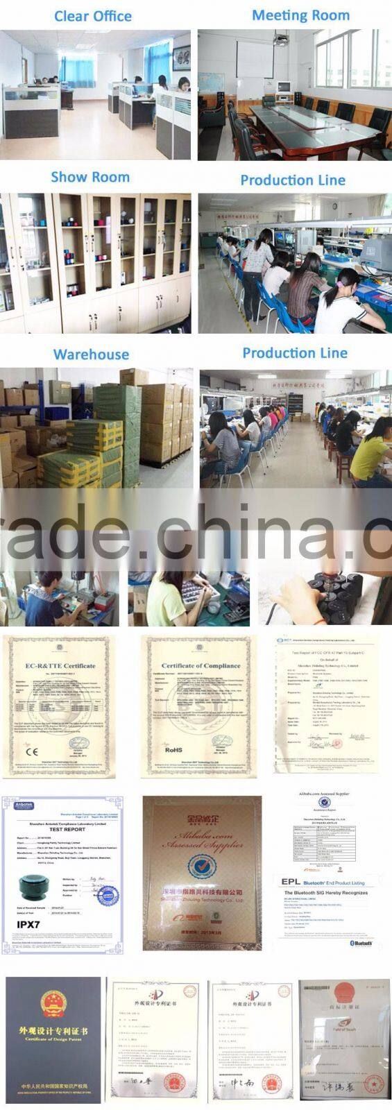 2016 active speaker waterproof bluetooth speaker wireless shower speaker