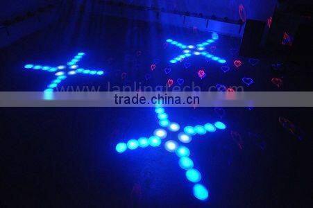 3 Claw moonflower 18W RGBYW LED Light and 500mW RB Animation Twinkling Laser Light