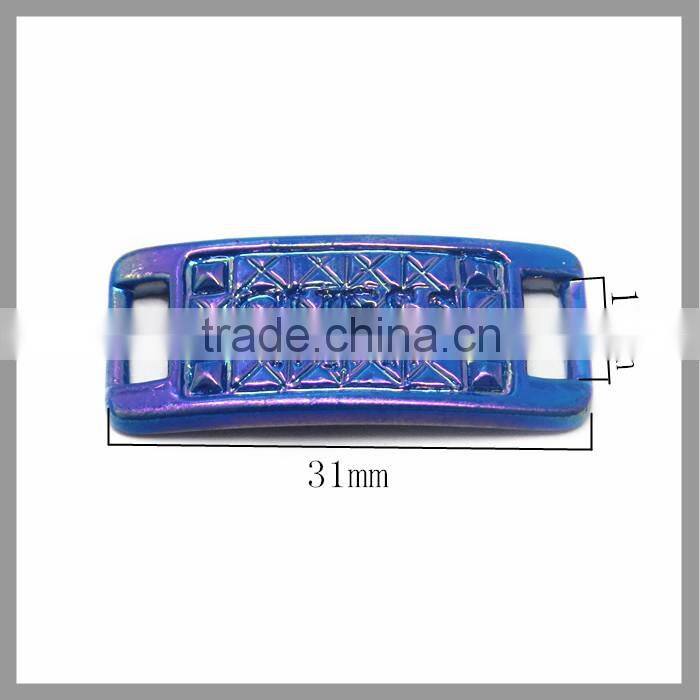 Custom Logo Tag Metal Blank Shoelace Charm