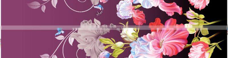100%Polyester 3D printed textile fabric with big flower for bedsheet/bedding set/mattress