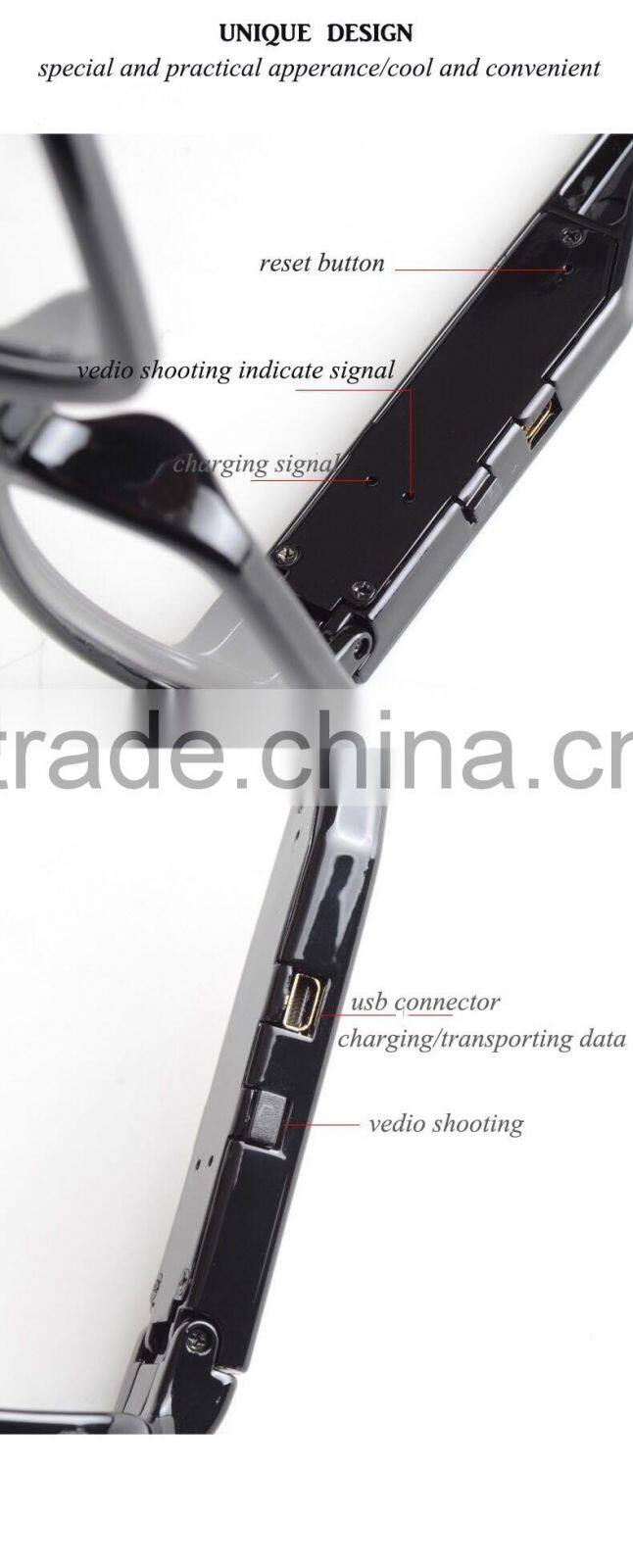 Shenzhen China Factory Direct Sale Spy Sunglasses Camera Hidden Pinhole 8gb bult-in Storage Tactical glasses paparazzi eyewear