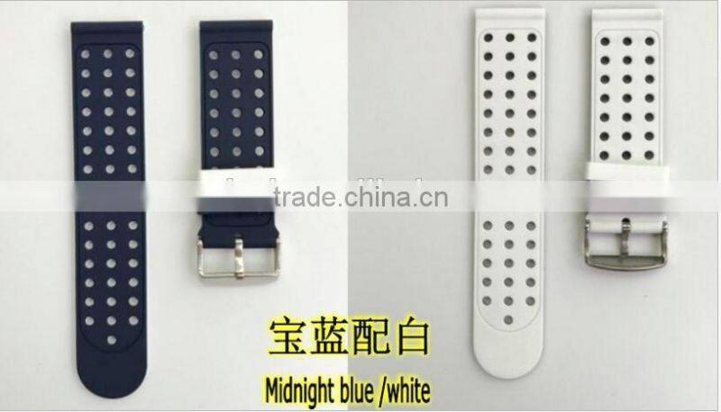 Double Color Men Women Sport Watchband Silicone Rubber Strap Watch Band For Samsung Gear S3 Replacement Watchbands