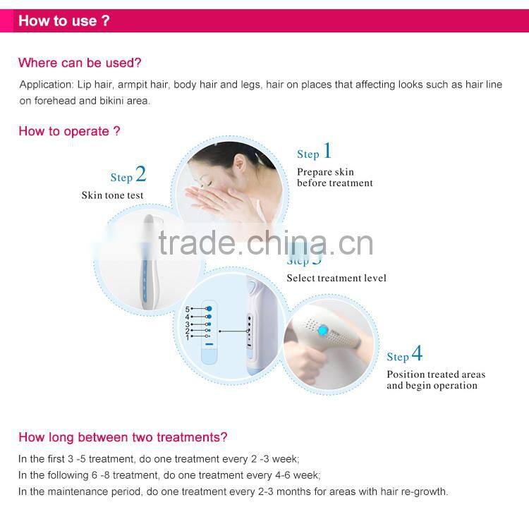 Household orginal DEESS IPL 300000 flash cartridge lifetime painlesDEESS best seller home use IPL permanent hair removal machine