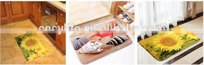Cheap polyester microfiber absorbent bathmat bathroom rug with anti slip backing