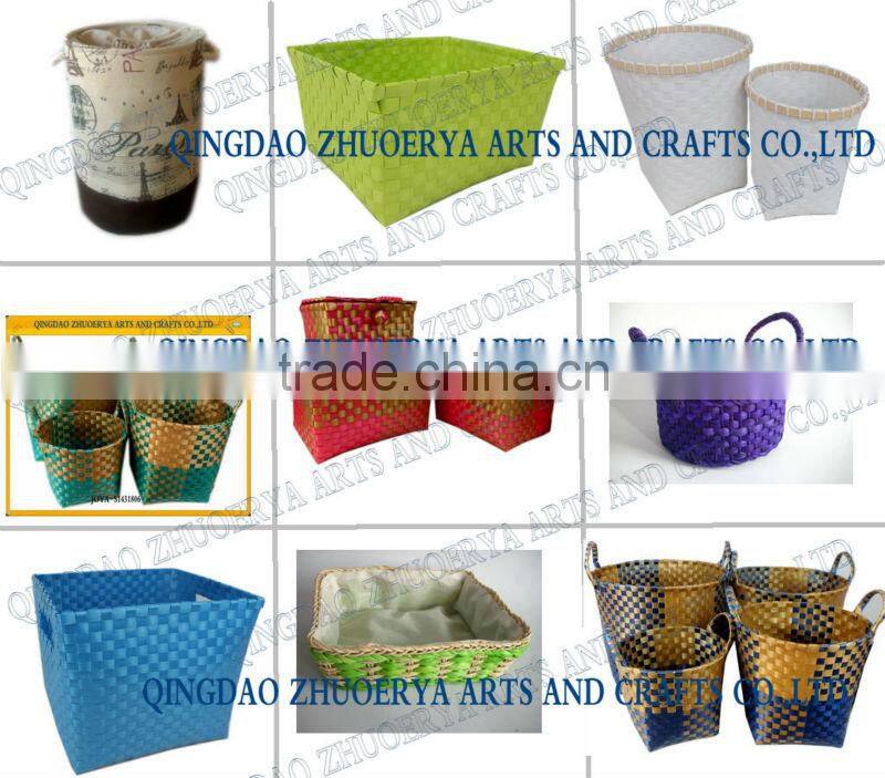 handmade nylon storage basket with lid