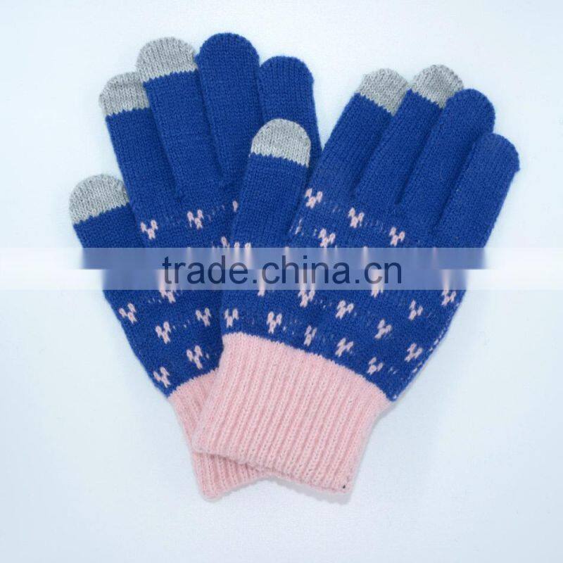 Knit Touchscreen Gloves with Conductive Fingertips for Use with All Touchscreen Electronic Devices