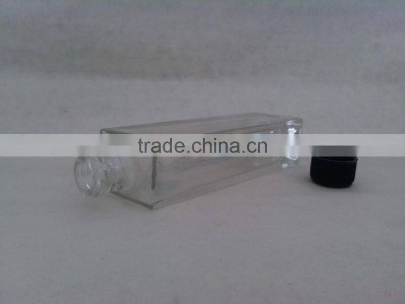 60ml square glass perfume bottle with plastic screw cap