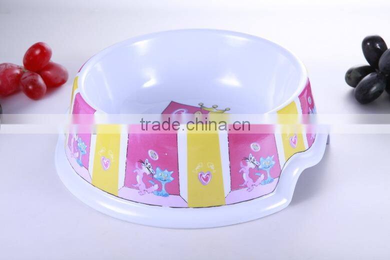 New design 100% melamine pet bowl/ Cow pattern melamine pet bowl yorkshire canary birds