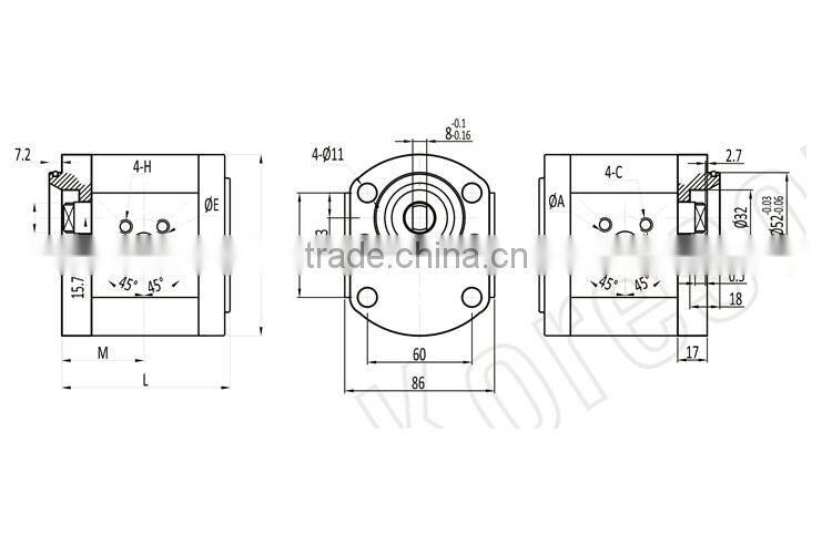 X072 serie hydraulic gear pump for STEYR tractor