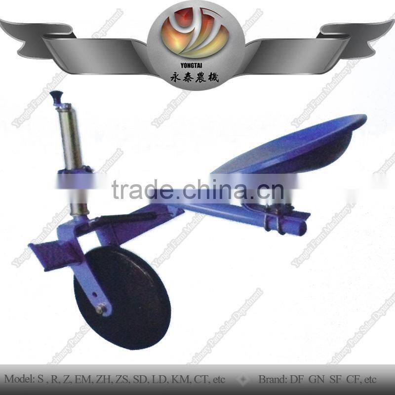 Walking tractor rubber tail wheel assembly