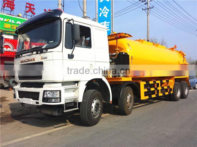 SHACMAN 8X4 20cbm vacuum sewage suction truck