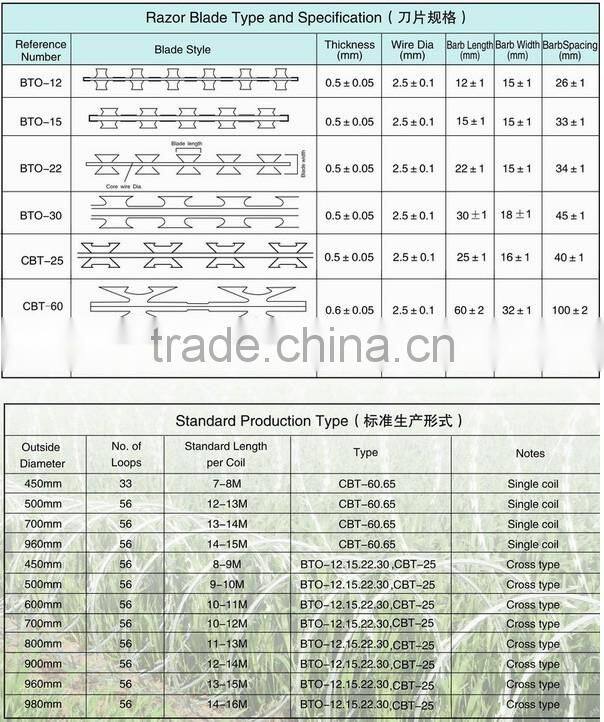 hot dip galvanized razor barbed wire fence