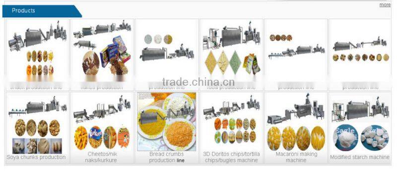 Jinan Eagle food extruder processing machinery for snack pellet, puffs, corn flakes, and pasta, pet chews, fish feed, dog food