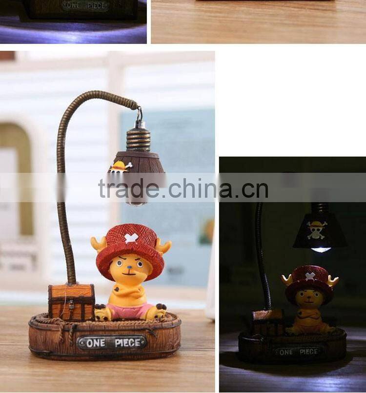 resin decorative cartoon One Piece eye protection battery operated led study reading desk table night light lamp