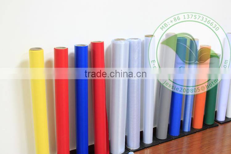 waterproof crystal clear pvc coated mesh tarpaulin fabric for greenhouse