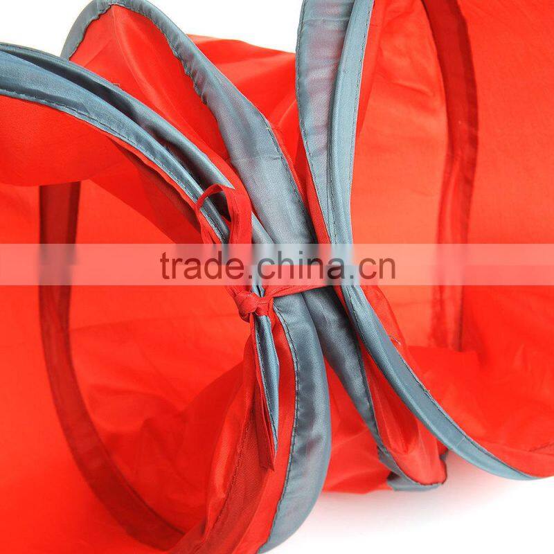 Pet Cat Kitten Small Foldable Collapsible Tunnel Dangling Bell Play Toy