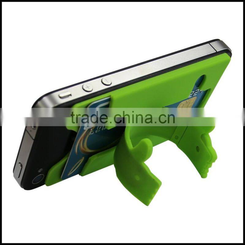 Multi-function mobile phone card pocket with stand holder