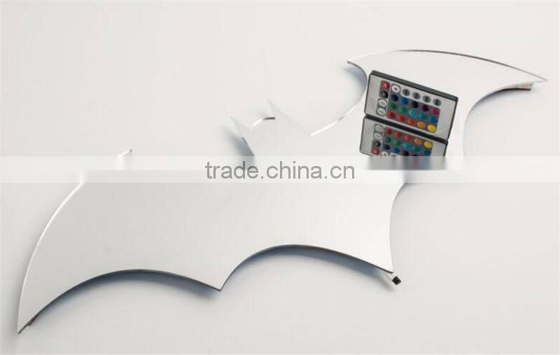 Bat lamp Mirror lamp Batman mirror lamp with remote control Colorful KTV corridor background wall lamp