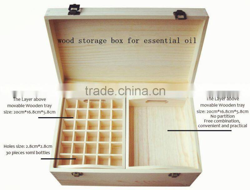 Trade assurance customized wooden packing box big wooden case storage for essential oil chocolate wholesale