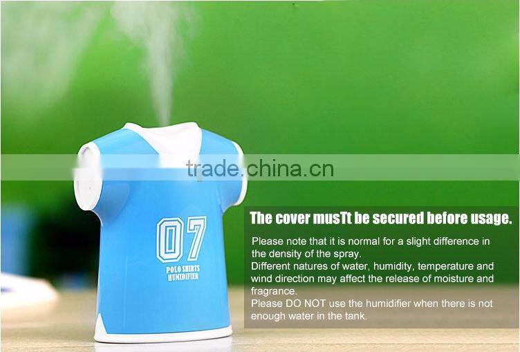 New Creative Shirt Design House Mini Humidifier, USB Desktop Electric Polo Shirts Air Humidifier For Wholesale