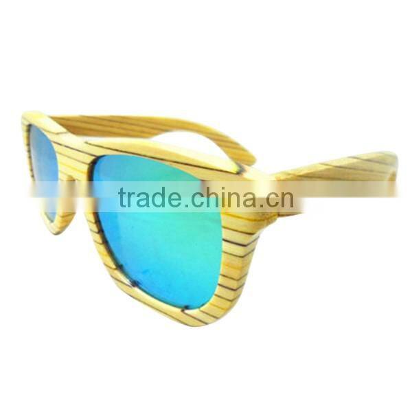 100% natural custom wooden sunglasses zebra wood engraved logo sunglasses