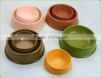 Biodegradable bamboo fiber dog feeding bowl