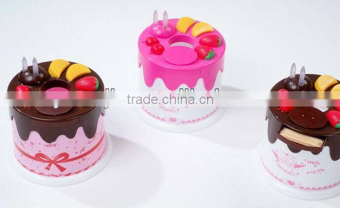 Supply romantic fruit cake paper towel tube + toothpick box + night light