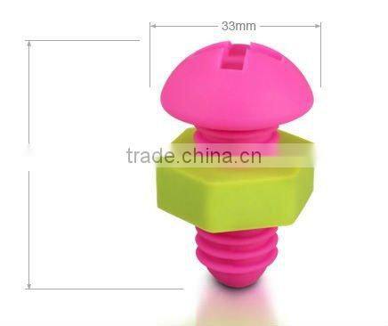 FDA/LFGB Food-Safe Lily Wine Bottle Stopper and Wine Pourer