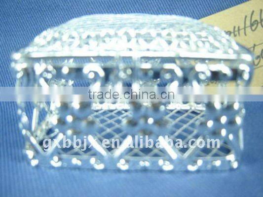Rectangle silver wire love sweet gift box