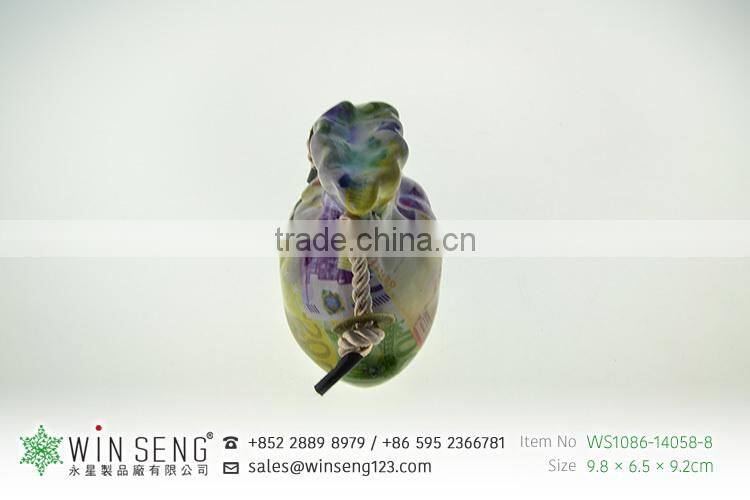 small mini customize ceramic money bag shape coin bank