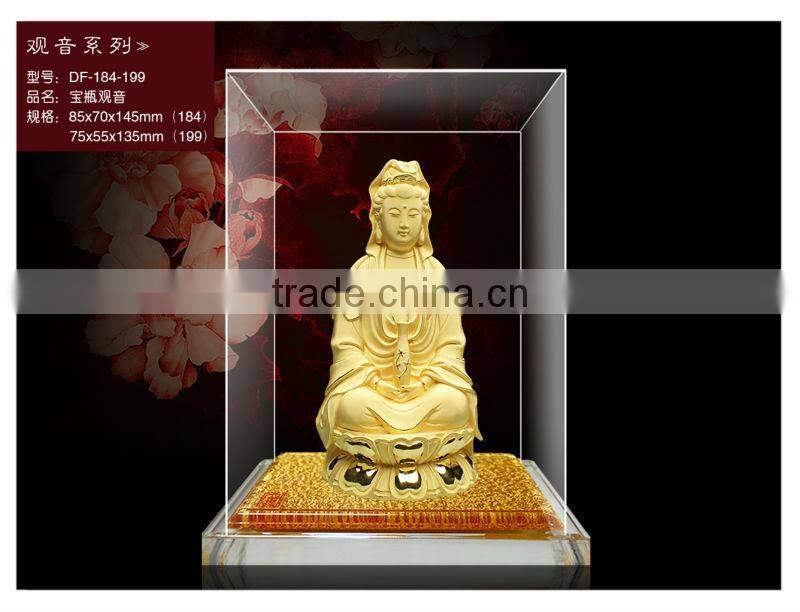 Hot Product 2014 24K Gold Plated Promotion gift Buddha statue in display box WS336-DF032