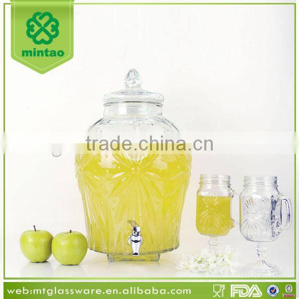 Hot selling beverage dispenser set with mason jars