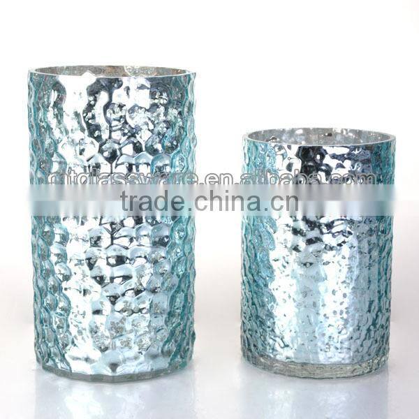 christmas decoration gold color glass hurricanes