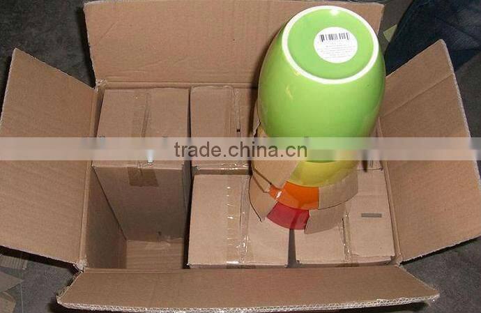 Tall Ergonomic Handpainted Ceramic Flower Pot