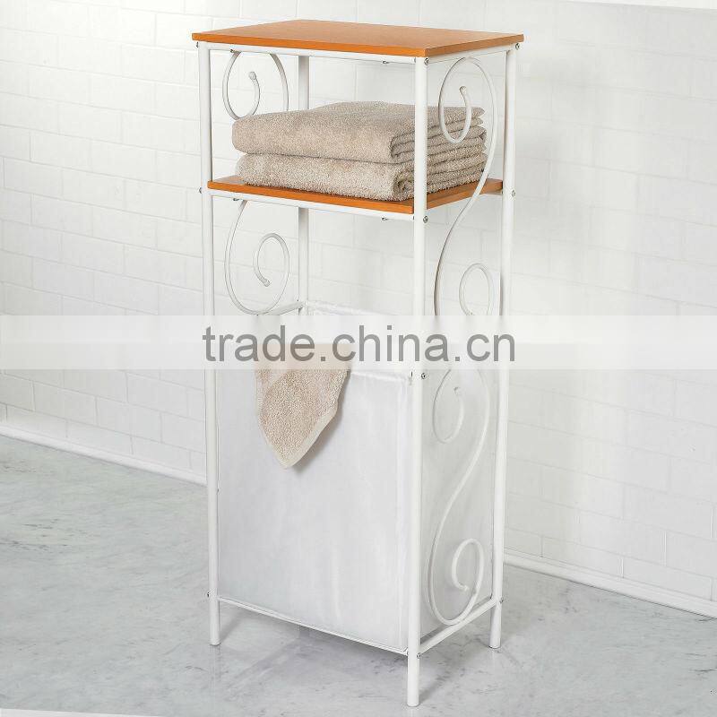 Home Living Furniture Decor White Bathroom Scroll Storage laundry hamper