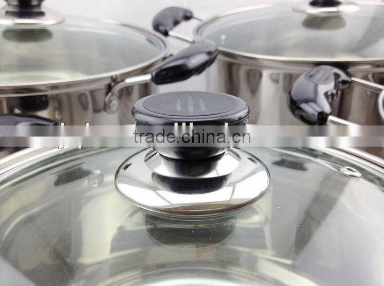 10pcs stainless steel soup pot set cookware set
