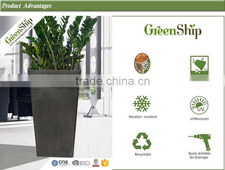 flower pots wholesale/China direct manufacturer/Plastic Garden Planter/ Recyclable/20 years/new design/UV protection