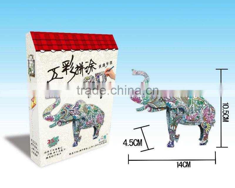 newly-developed 3D painting paper puzzle for kids LT8881A