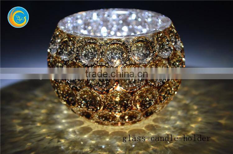 Elliptical Broken silver plating glass candle warmer