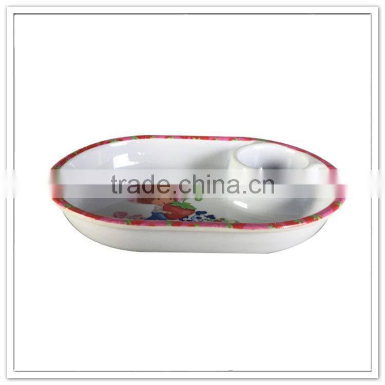 Hot selling china factory children recycle plastic cooking trays chip and dip school students kids safe
