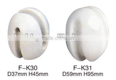Electric fence porcelain insulator for low voltage type K30