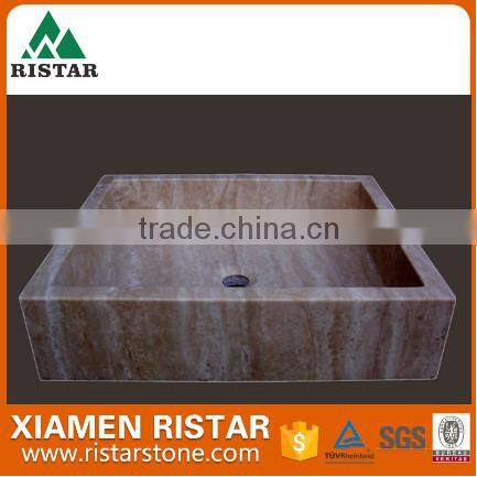 Cheap square marble stone bathroom basins and stone sinks RST-SB002