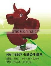 (HA-16607) WHOLESALE EXCELLENT QUALITY AMUSEMENT PARK OUTDOOR ROCKING HORSE ,VARIOUS COLOR KIDS GARDEN TOY ROCKING HORSE